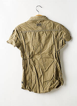 Chemise manches courtes broderie vert DEELUXE garçon