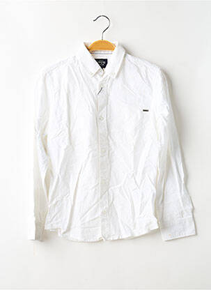 Chemise manches longues tissage popeline blanc TIFFOSI garçon