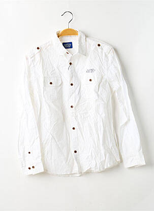 Chemise manches longues tissage popeline blanc TIFFOSI garçon