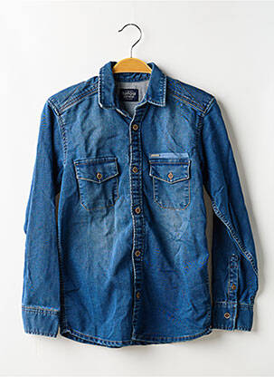 Chemise manches longues coupe droite bleu TIFFOSI garçon