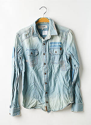 Chemise manches longues fermeture boutonnée sur le devant bleu KAPORAL garçon