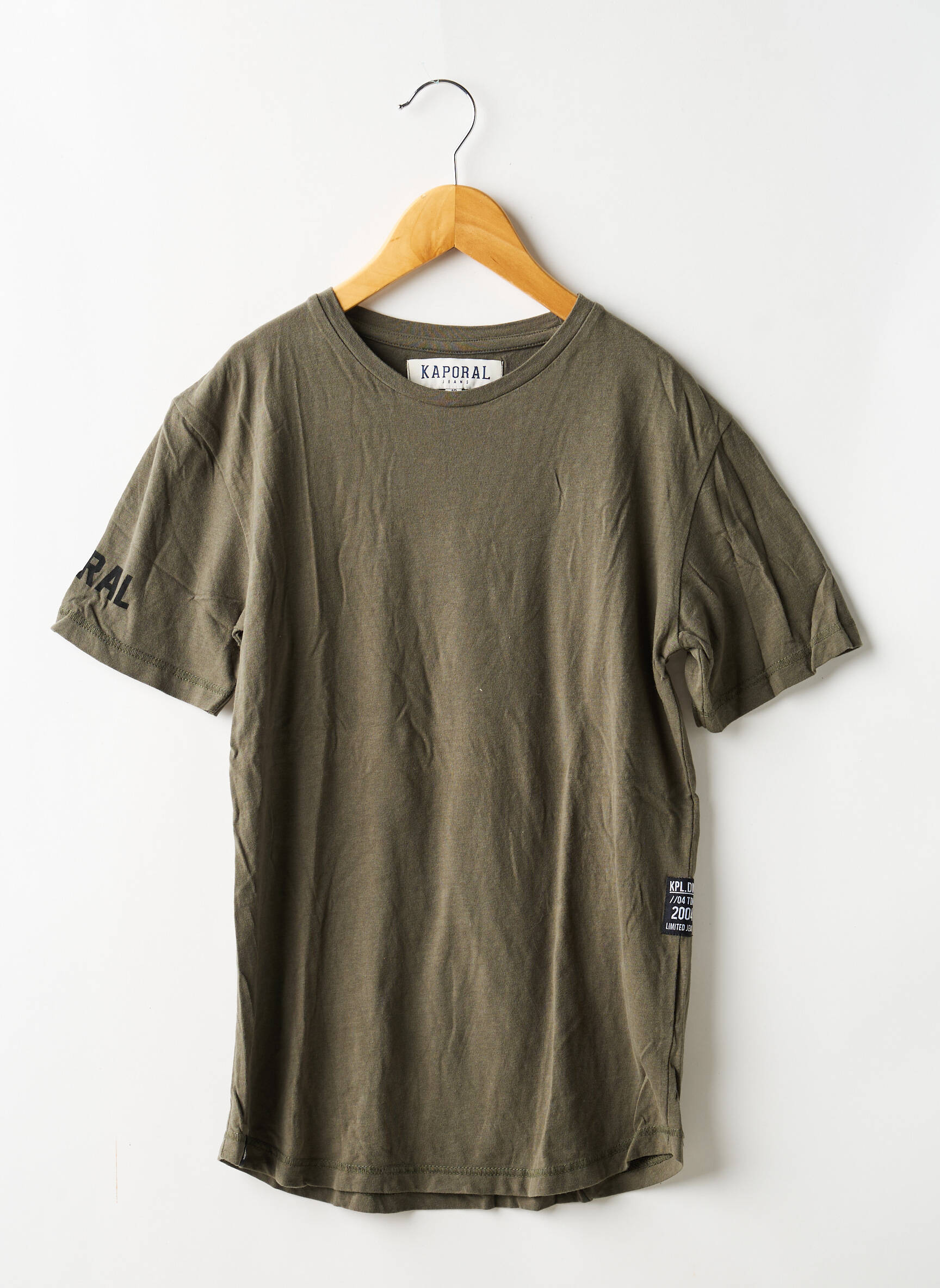 T-shirt stretch manches courtes vert KAPORAL garçon