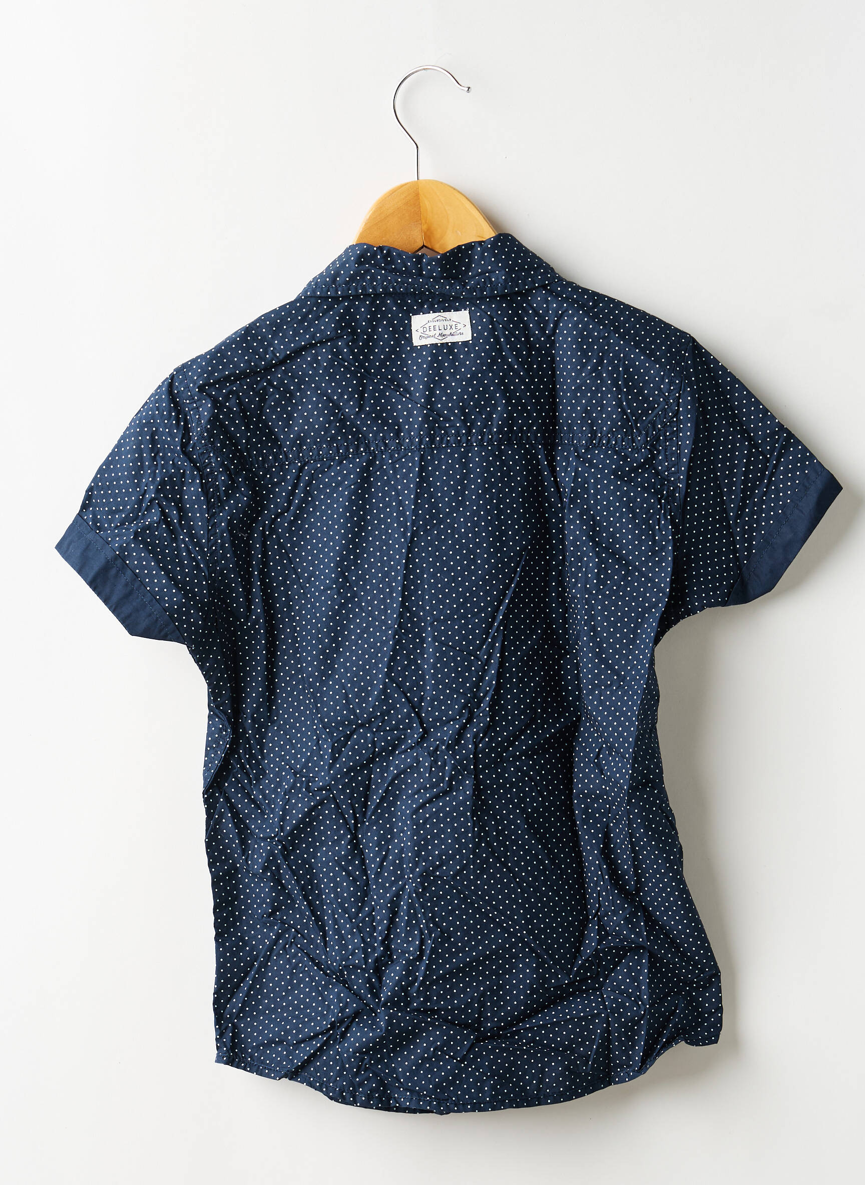 Chemise manches courtes tissage popeline bleu DEELUXE garçon