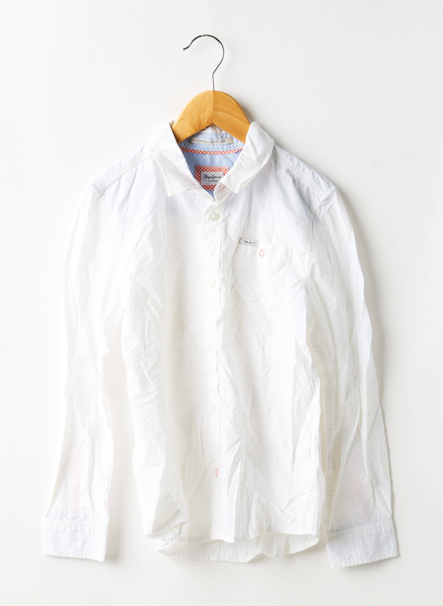 Chemise manches longues tissage popeline blanc PEPE JEANS garçon