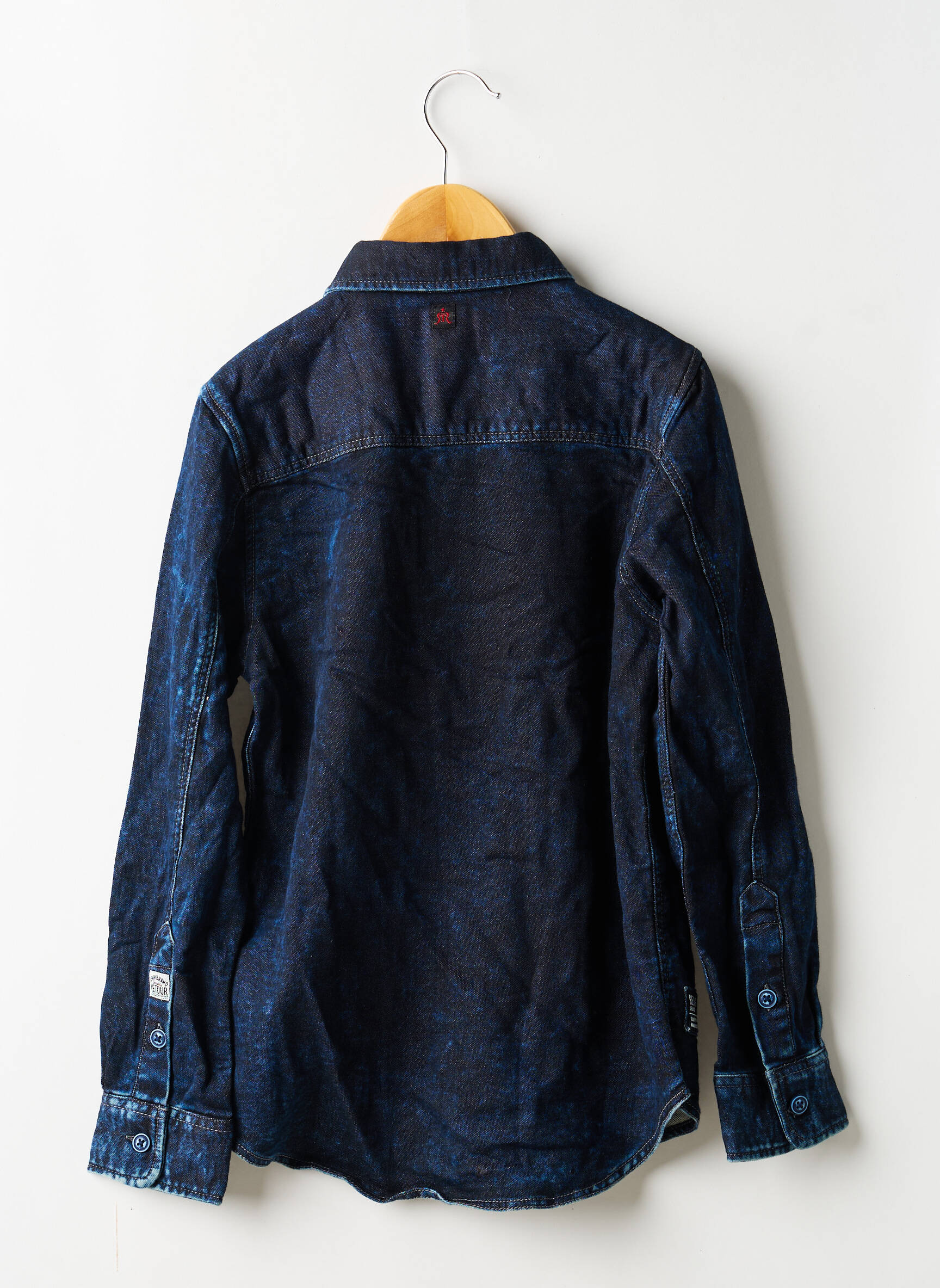 Chemise manches longues coupe cintrée bleu RETOUR garçon