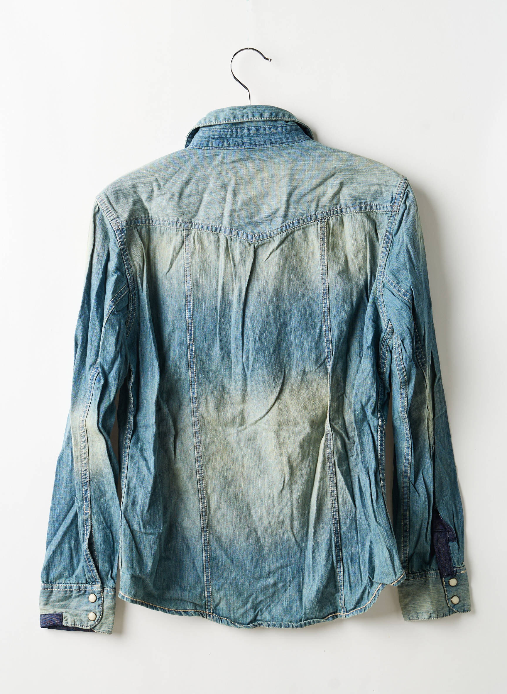 Chemise manches longues fermeture pressionnée bleu DEELUXE garçon
