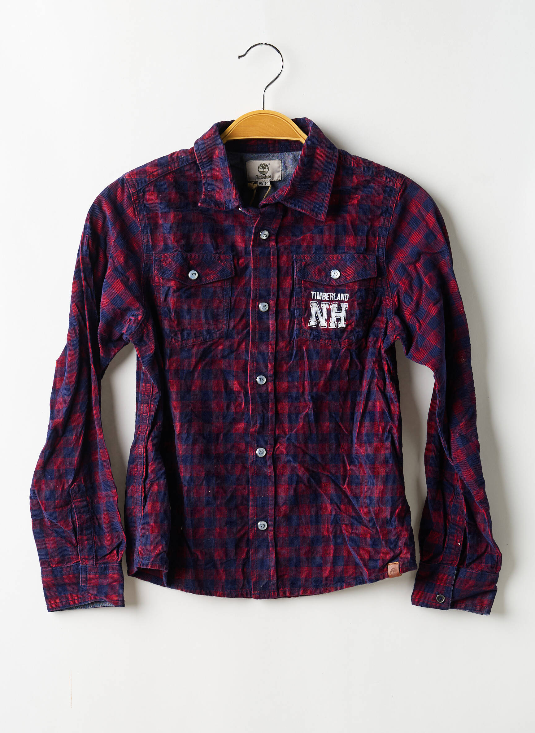 Chemise manches longues poignets boutonnés avec fente bleu TIMBERLAND garçon
