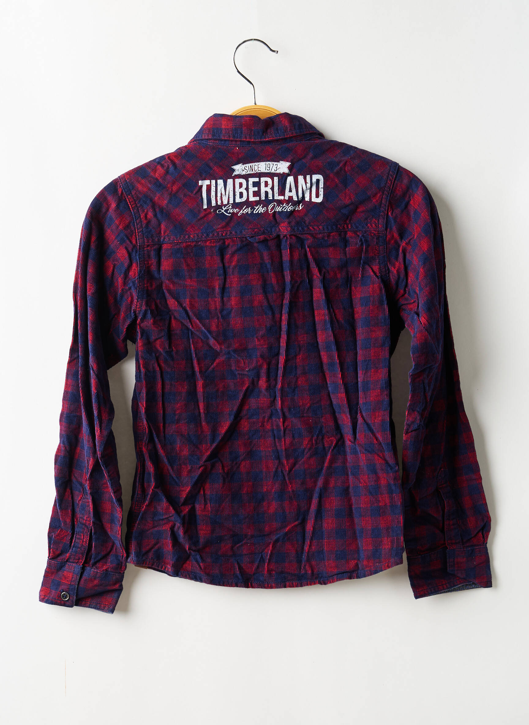 Chemise manches longues poignets boutonnés avec fente bleu TIMBERLAND garçon