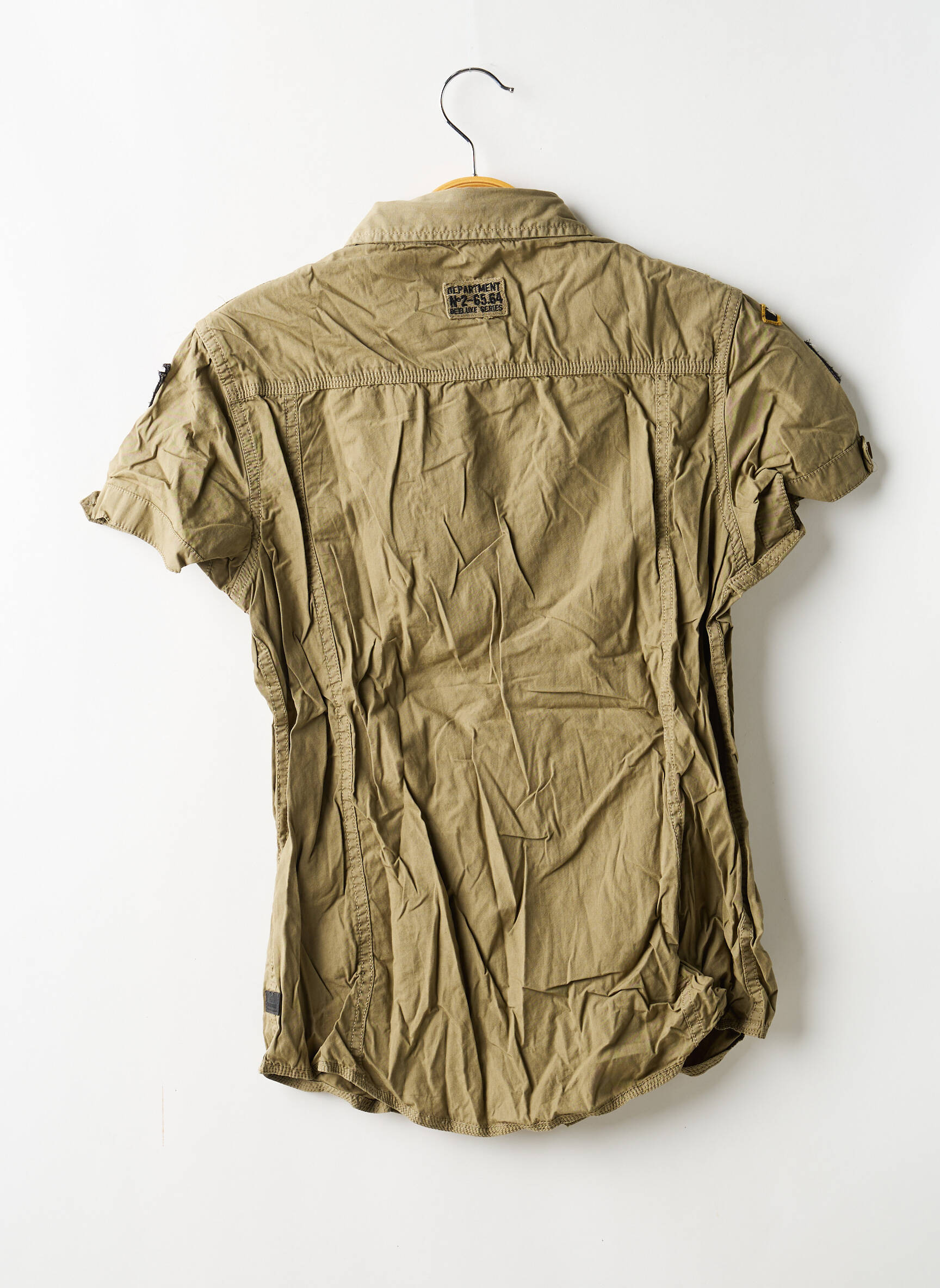 Chemise manches courtes broderie vert DEELUXE garçon