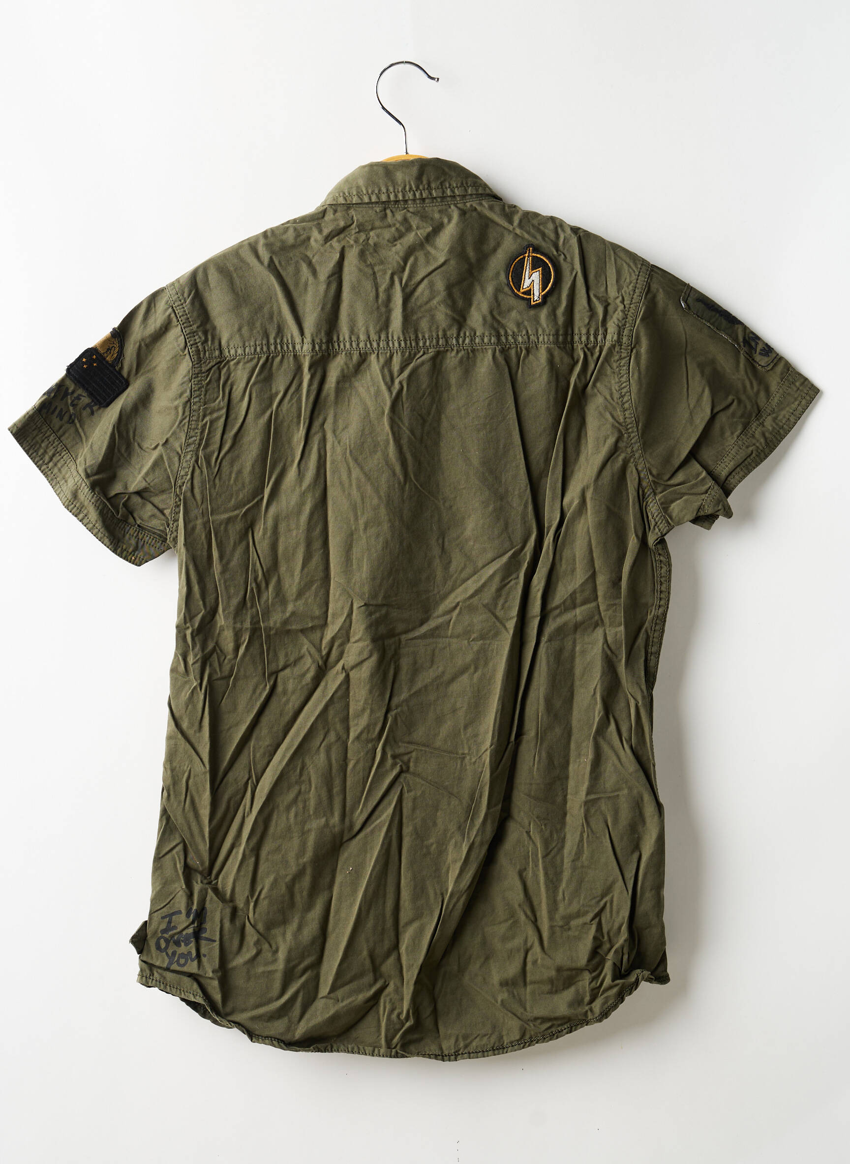 Chemise manches courtes poches vert DEELUXE homme