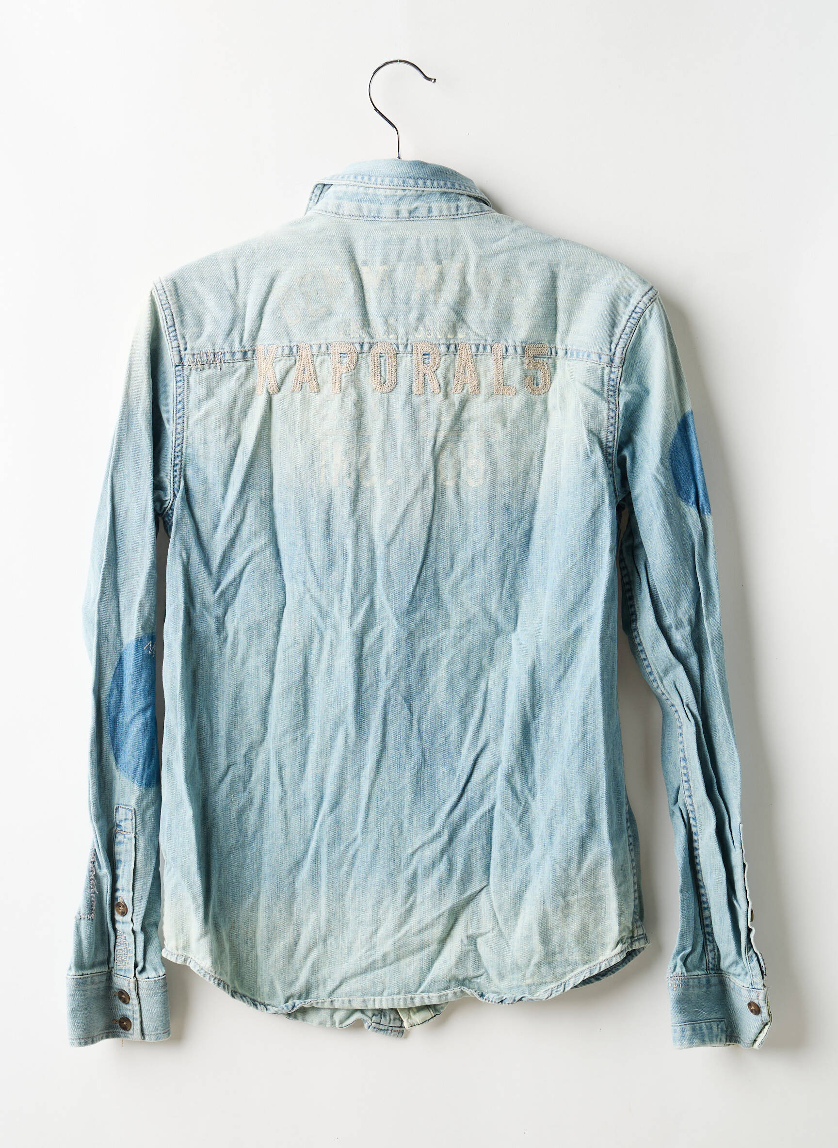 Chemise manches longues fermeture boutonnée sur le devant bleu KAPORAL garçon