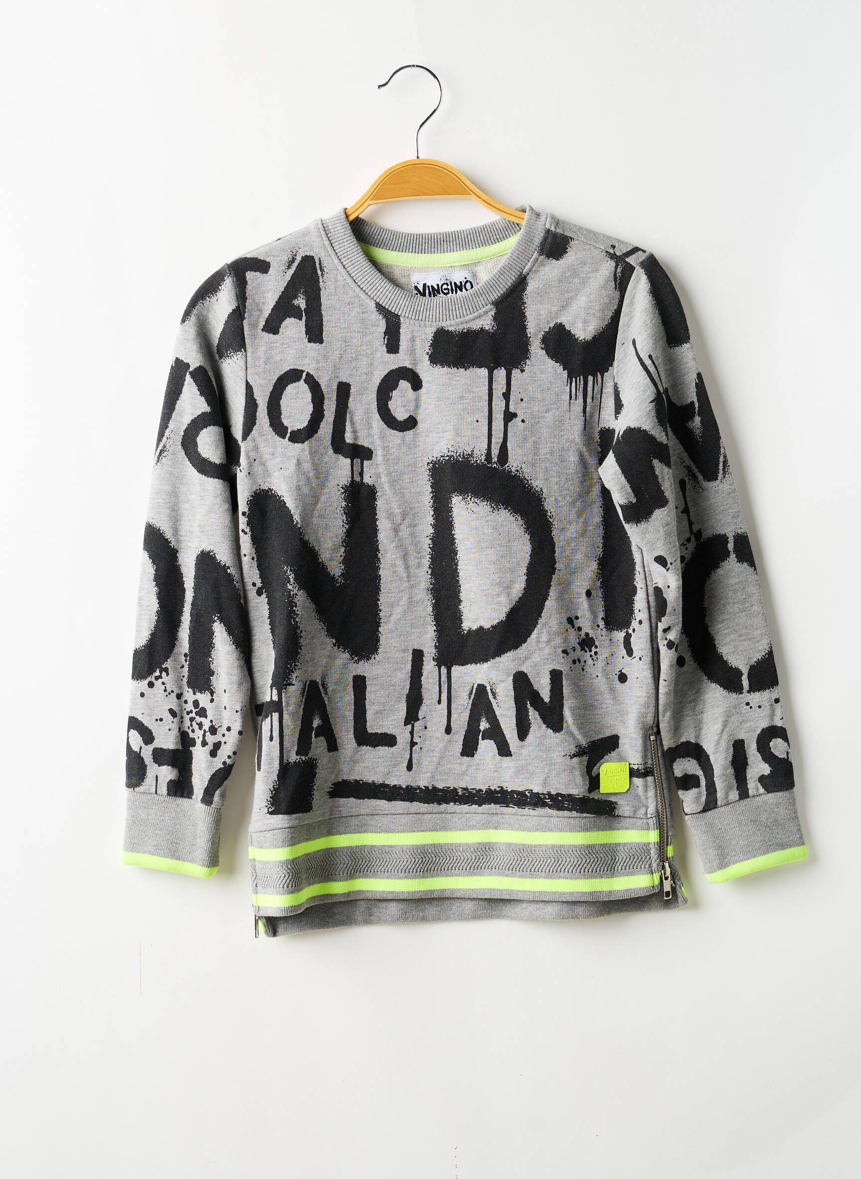 Sweat-shirt stretch manches longues gris VINGINO garçon