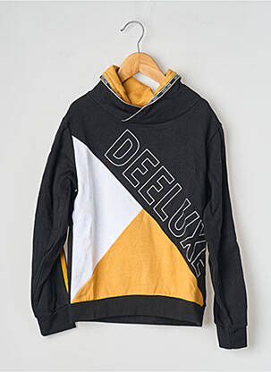 Sweat-shirt à capuche manches longues manches longues noir DEELUXE garçon