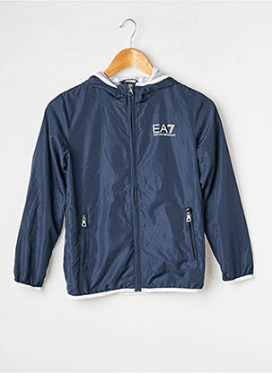 Imperméable manches longues a capuche bleu EMPORIO ARMANI garçon