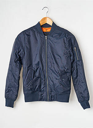 Veste casual col rond bleu URBAN CLASSIC garçon