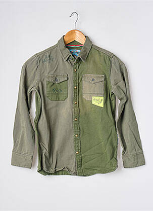 Chemise manches longues coupe cintrée vert VINGINO garçon