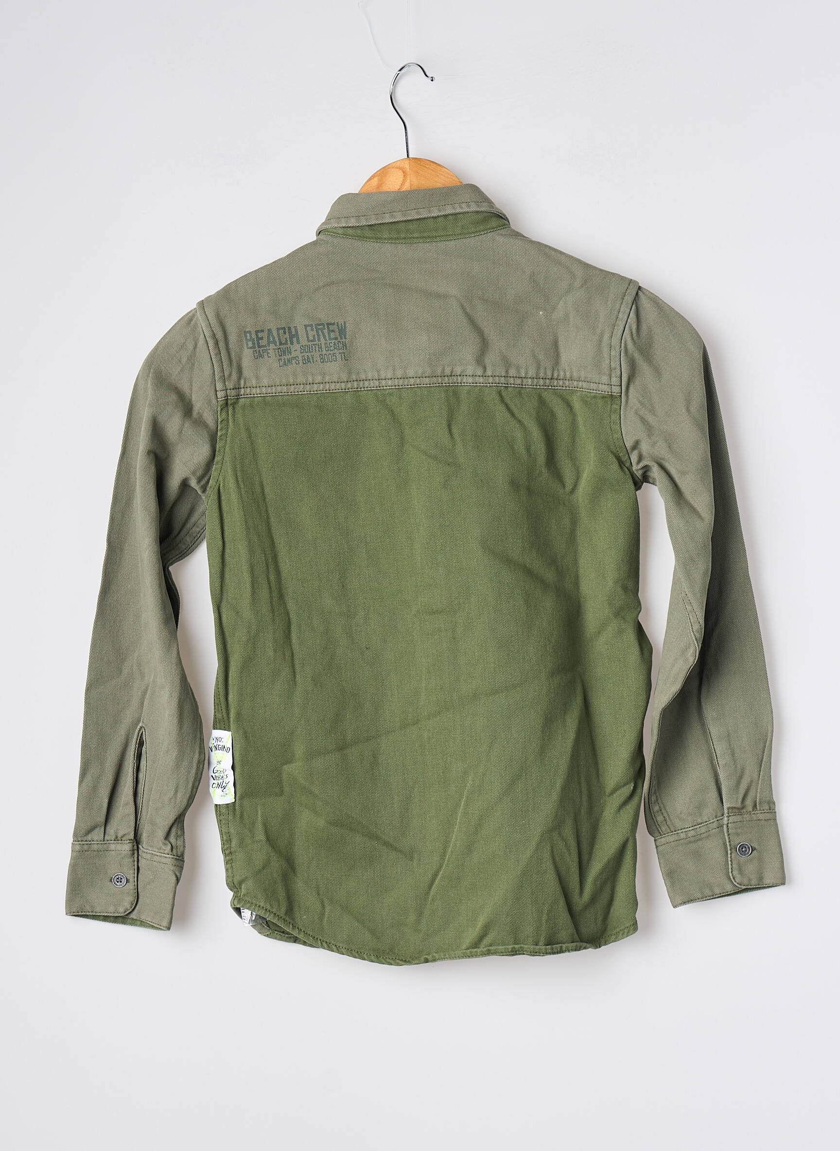 Chemise manches longues coupe cintrée vert VINGINO garçon