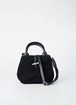 Sac fermeture zippée forme rectangulaire noir VERA PELLE femme