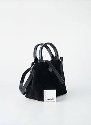 Sac fermeture zippée forme rectangulaire noir VERA PELLE femme