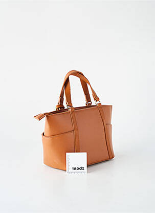 Sac fermeture zippée forme rectangulaire marron GALLANTRY femme