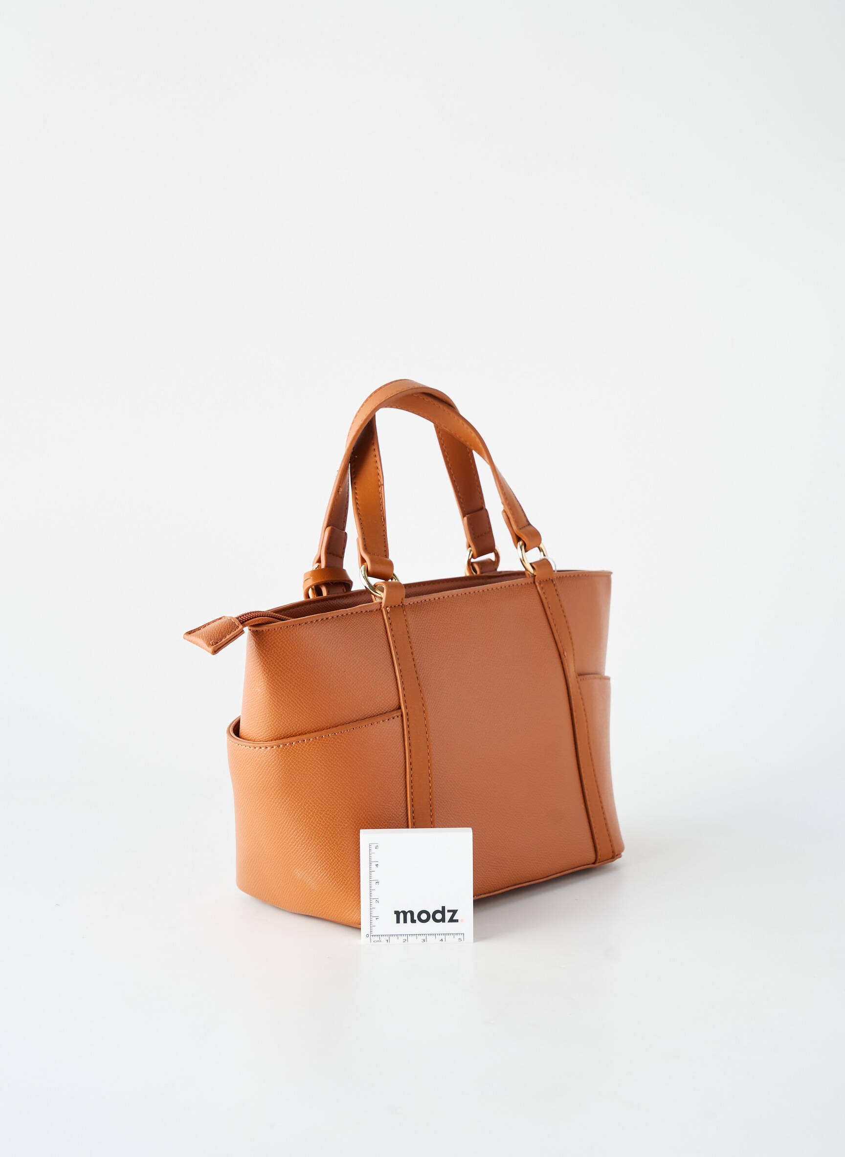 Sac fermeture zippée forme rectangulaire marron GALLANTRY femme