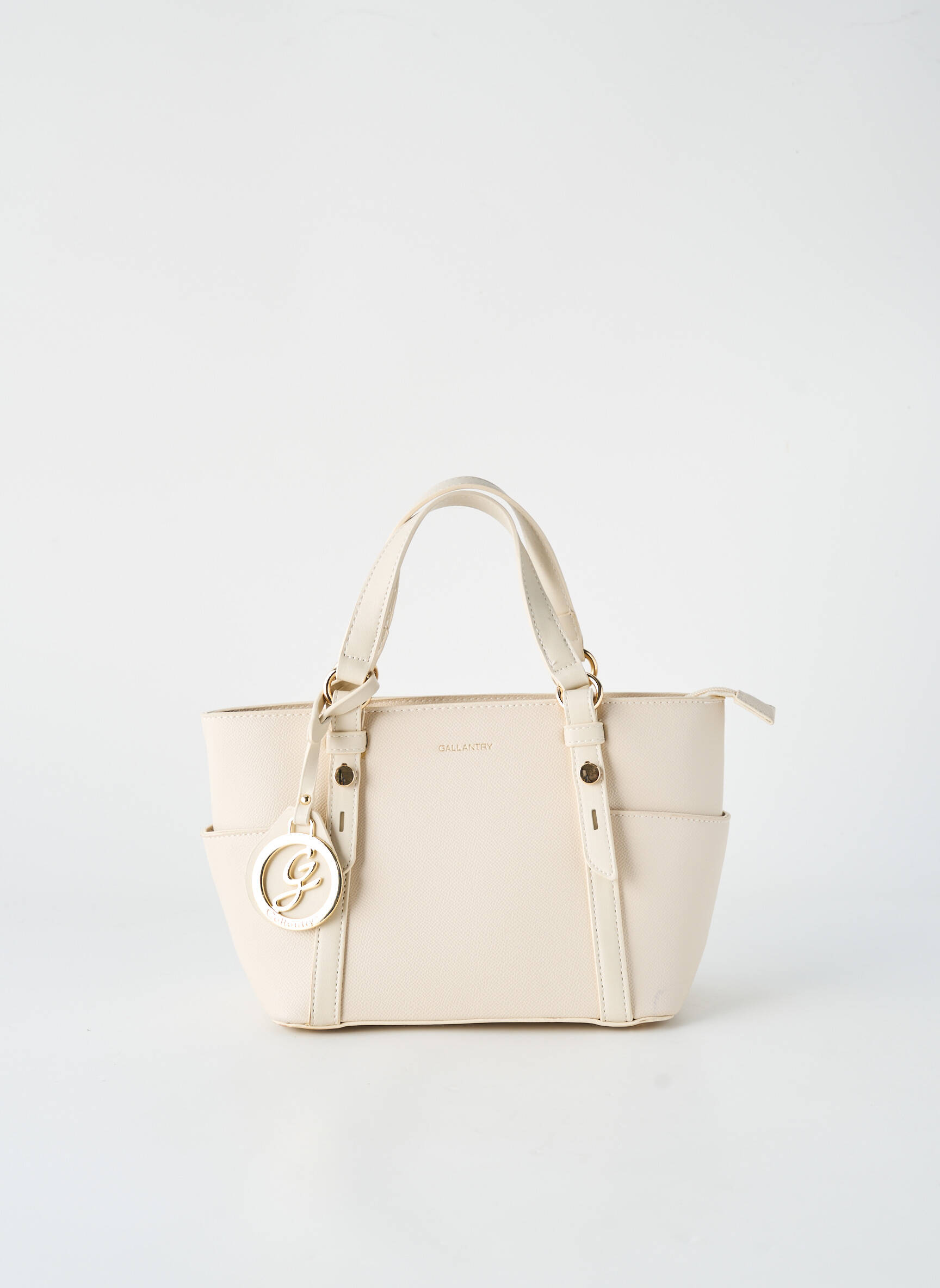 Sac fermeture zippée forme rectangulaire beige GALLANTRY femme