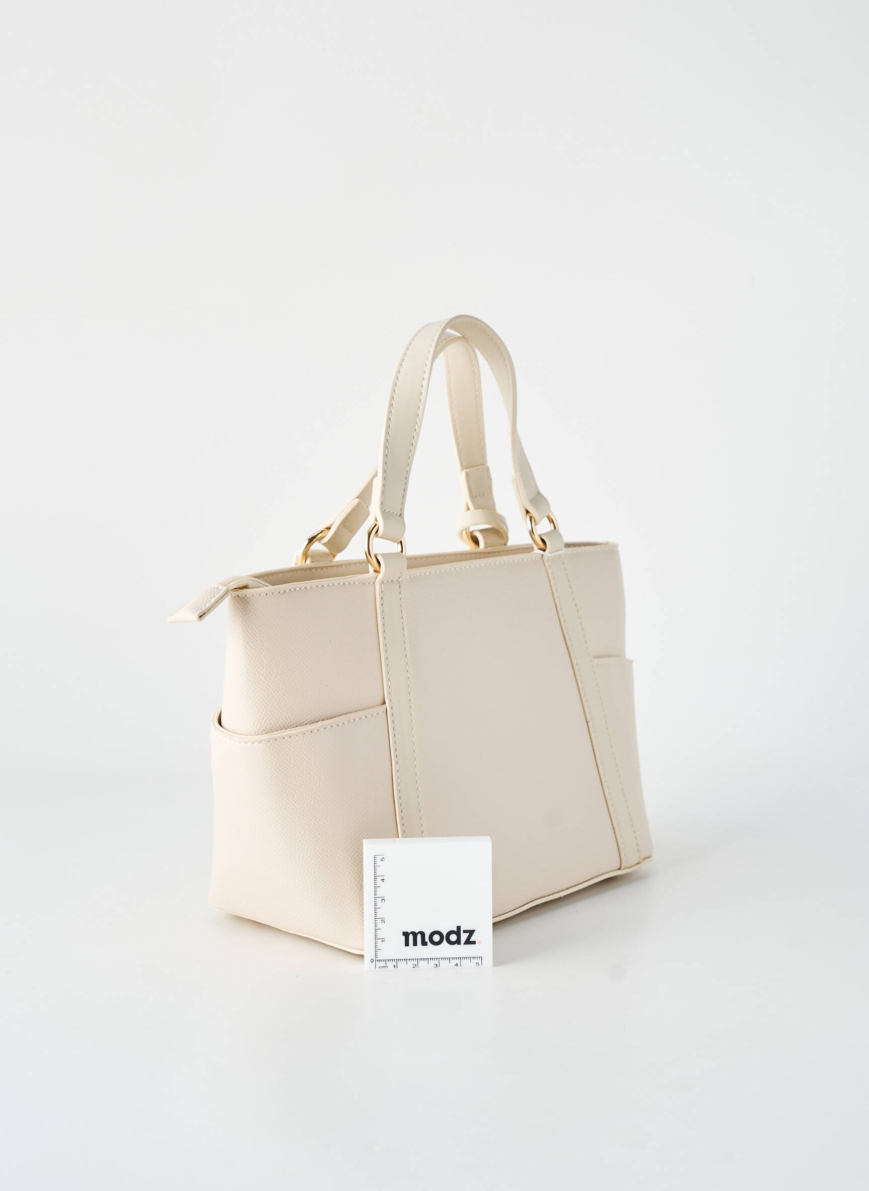 Sac fermeture zippée forme rectangulaire beige GALLANTRY femme