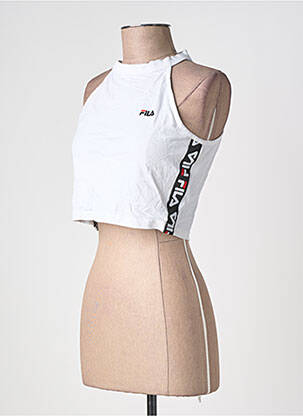 Top stretch sans manche blanc FILA femme