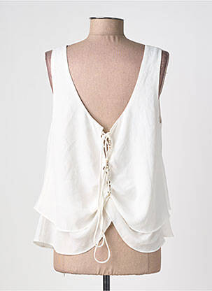 Top tissage crêpe sans manche blanc MOLLY BRACKEN femme