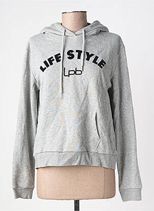 Sweat-shirt à capuche poches manches longues gris LPB LES PETITES BOMBES  femme