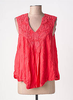 Top coupe fluide sans manche rouge MOLLY BRACKEN femme