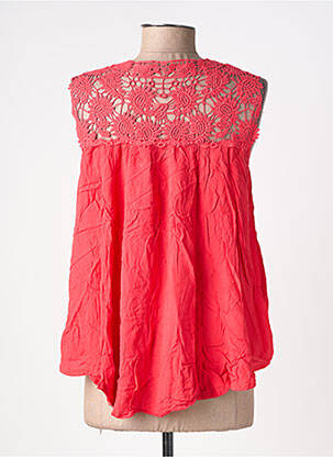 Top coupe fluide sans manche rouge MOLLY BRACKEN femme