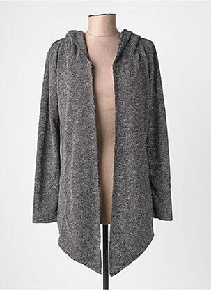 Gilet manches longues maille souple et aérée noir SIXTH JUNE fille