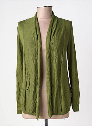 Gilet manches longues col châle vert TIFFOSI femme
