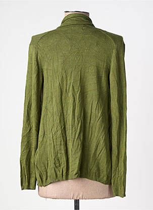 Gilet manches longues col châle vert TIFFOSI femme