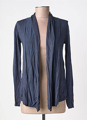 Gilet manches longues col châle bleu TIFFOSI femme