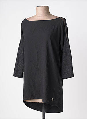 Tunique manches longues tissage crêpe noir DEELUXE femme