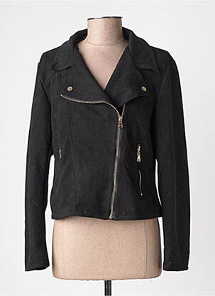 Veste casual tissage suedine noir MOLLY BRACKEN femme