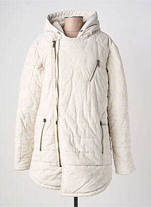Doudoune manches longues a capuche beige BLACK KAVIAR femme