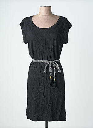 Robe courte manches courtes manches courtes noir DEELUXE femme