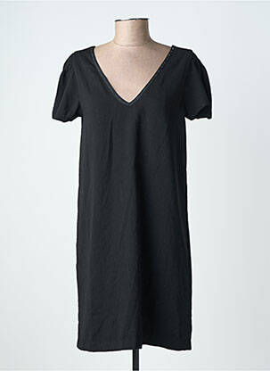 Robe courte manches courtes manches courtes noir DEELUXE femme