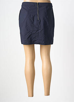 Jupe courte taille à pinces bleu MORGAN femme