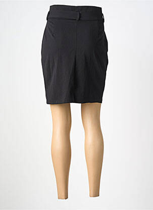 Jupe mi-longue taille à pinces noir DEELUXE femme