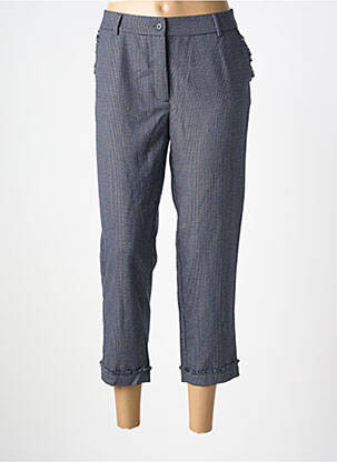 Pantalon 7/8 coupe chino bleu LILI SIDONIO femme