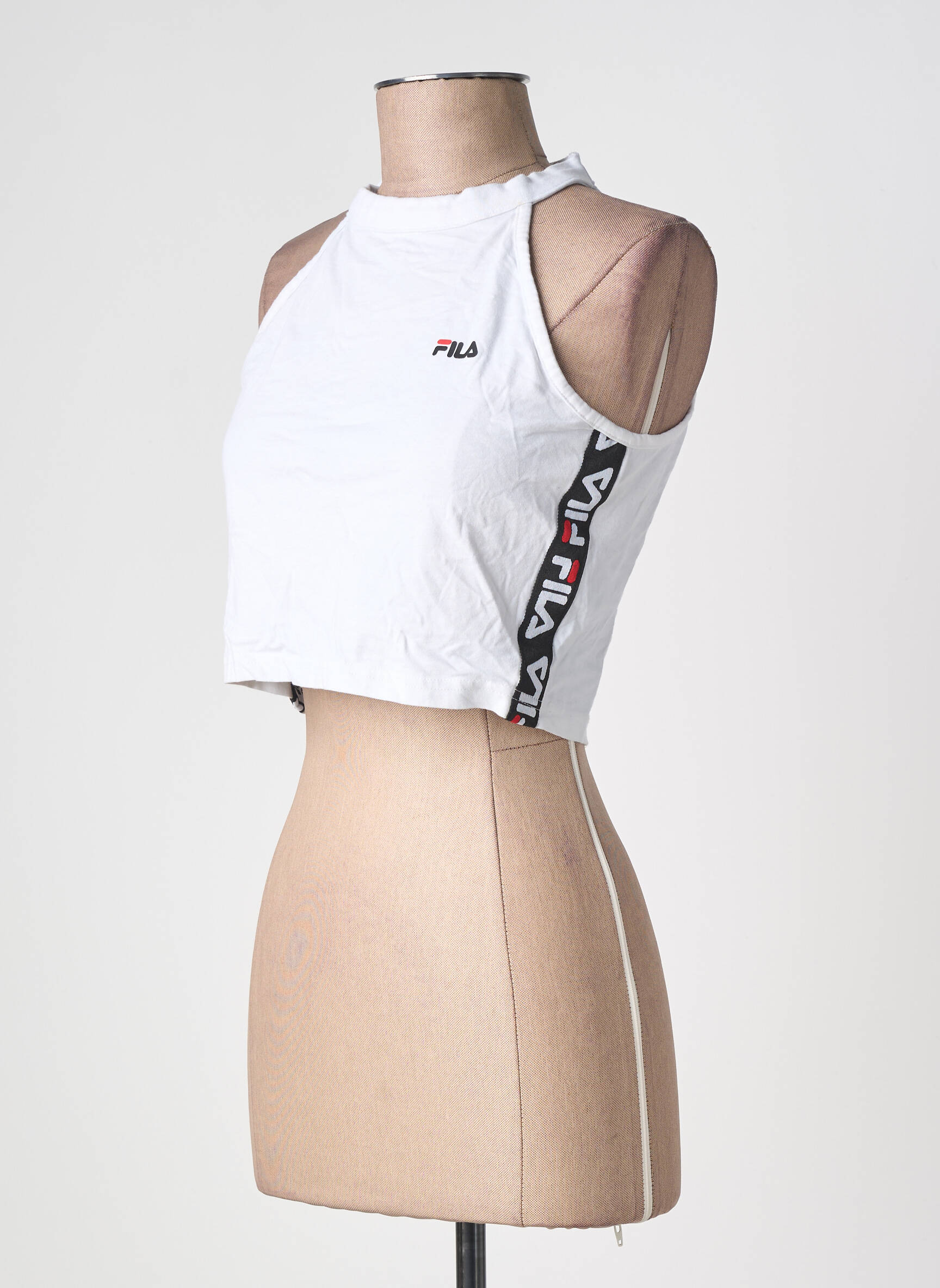 Top stretch sans manche blanc FILA femme