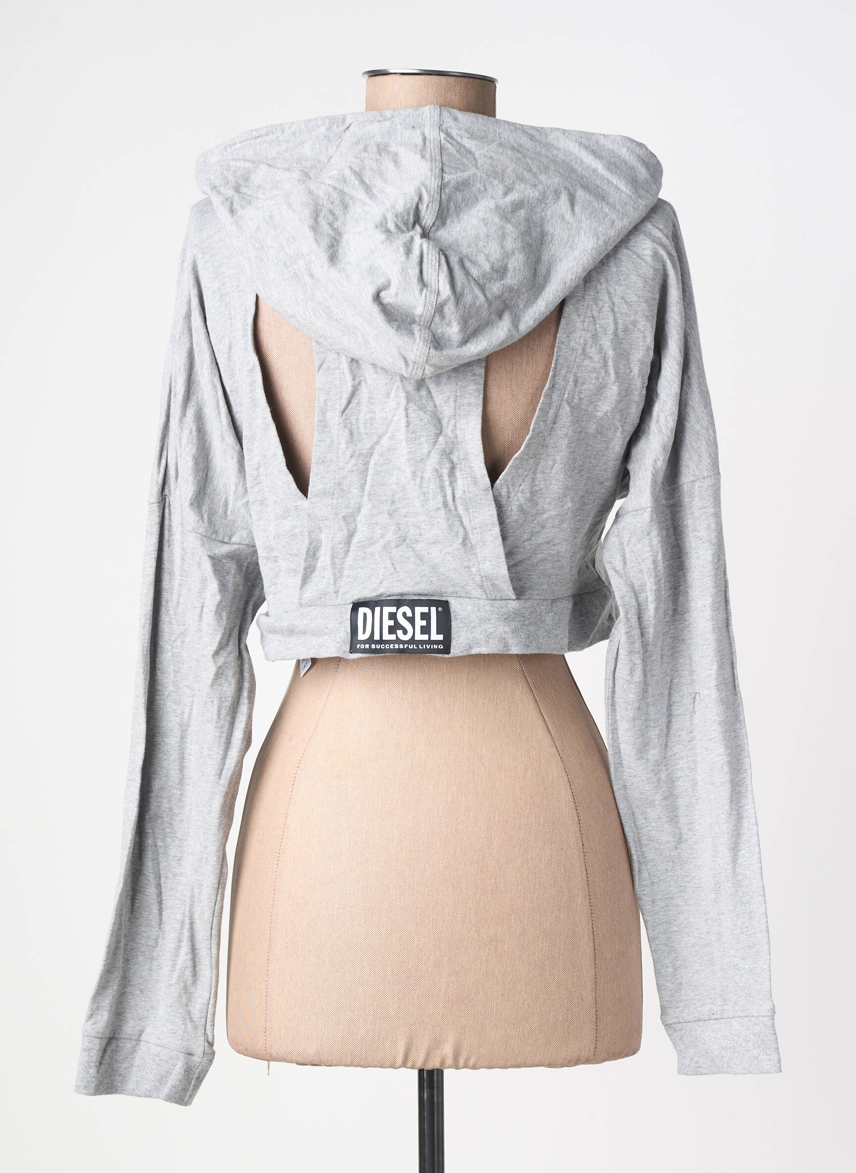 T-shirt manches longues manches longues gris DIESEL femme