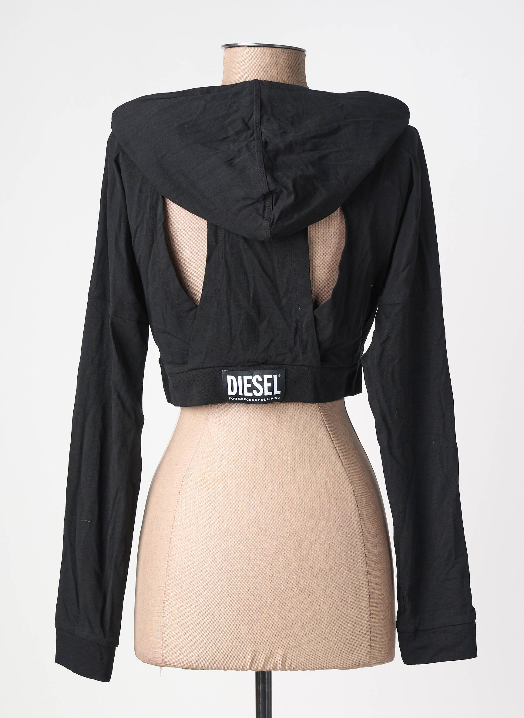 T-shirt manches longues manches longues noir DIESEL femme