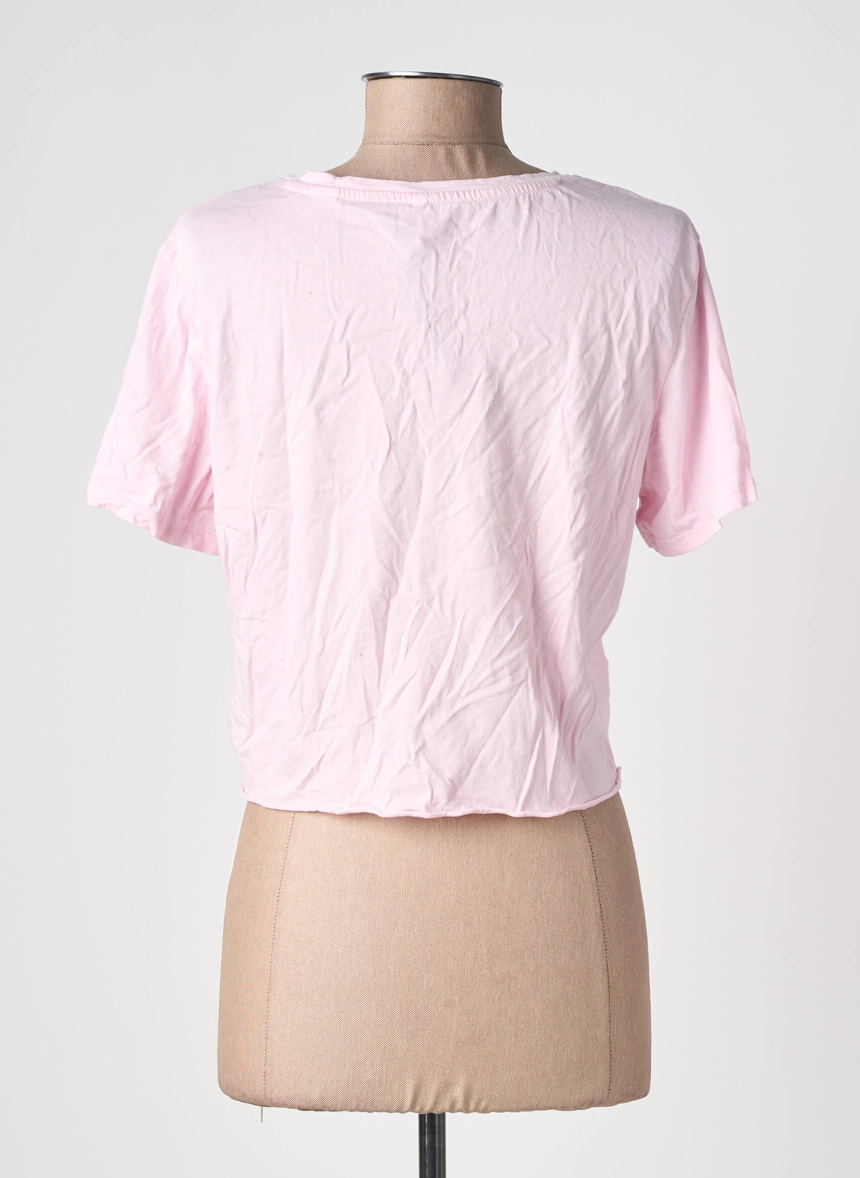 T-shirt imprimé fantaisie manches courtes rose GUESS femme