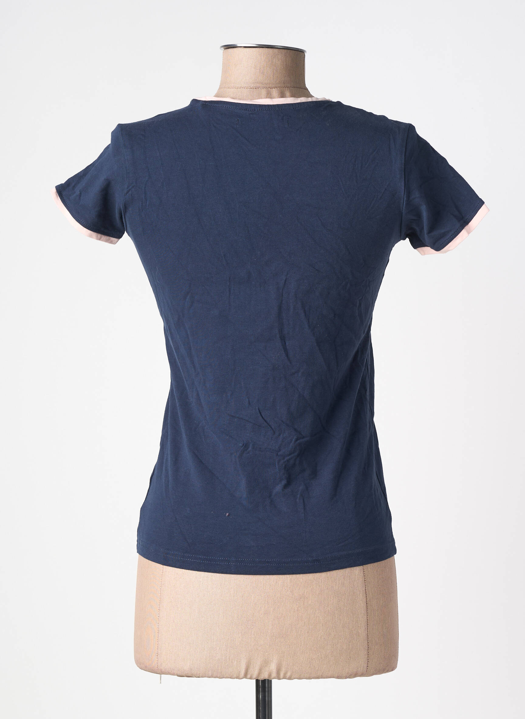 T-shirt sérigraphie manches courtes bleu LOIS femme