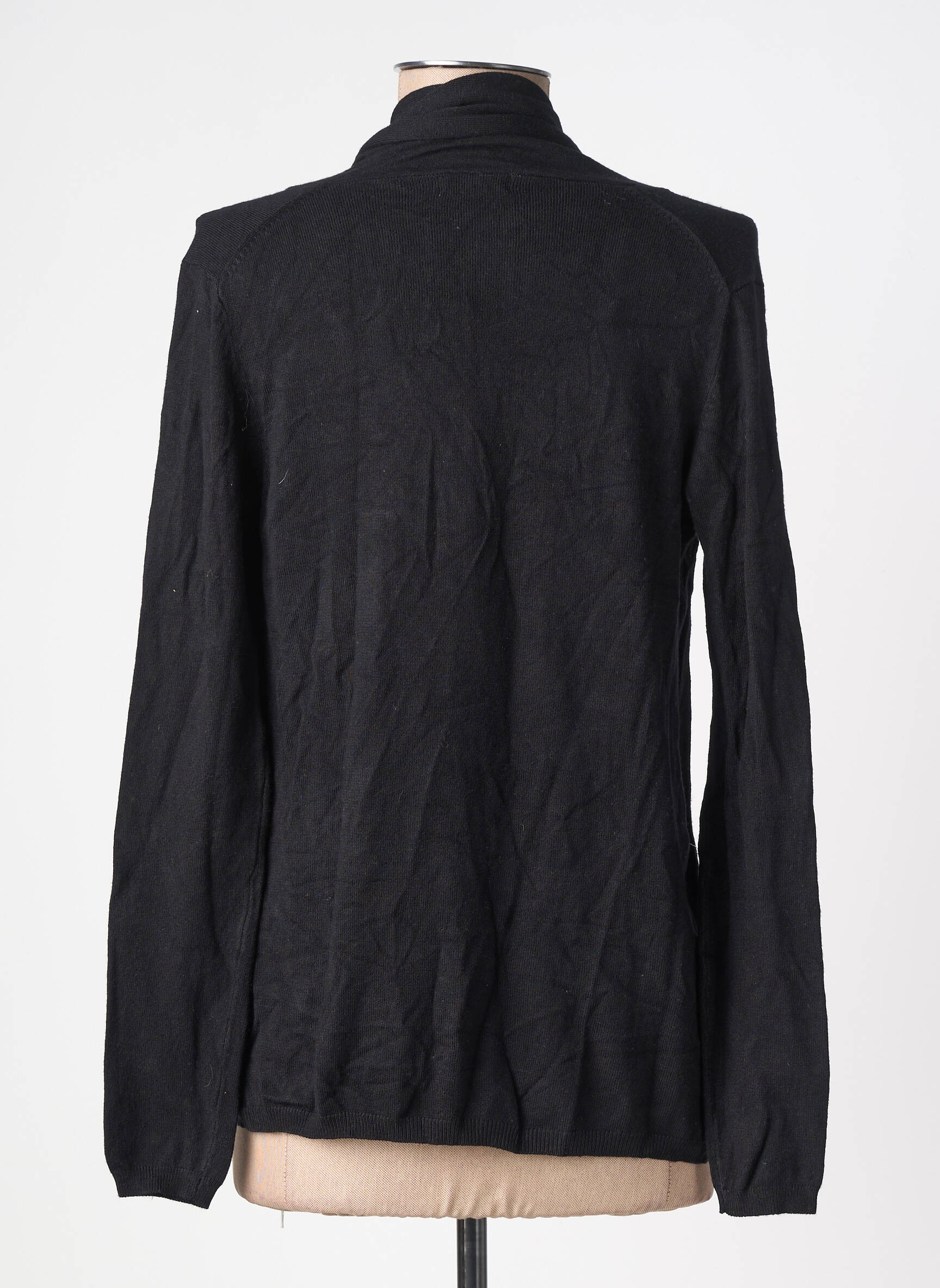 Gilet manches longues col châle noir TIFFOSI femme